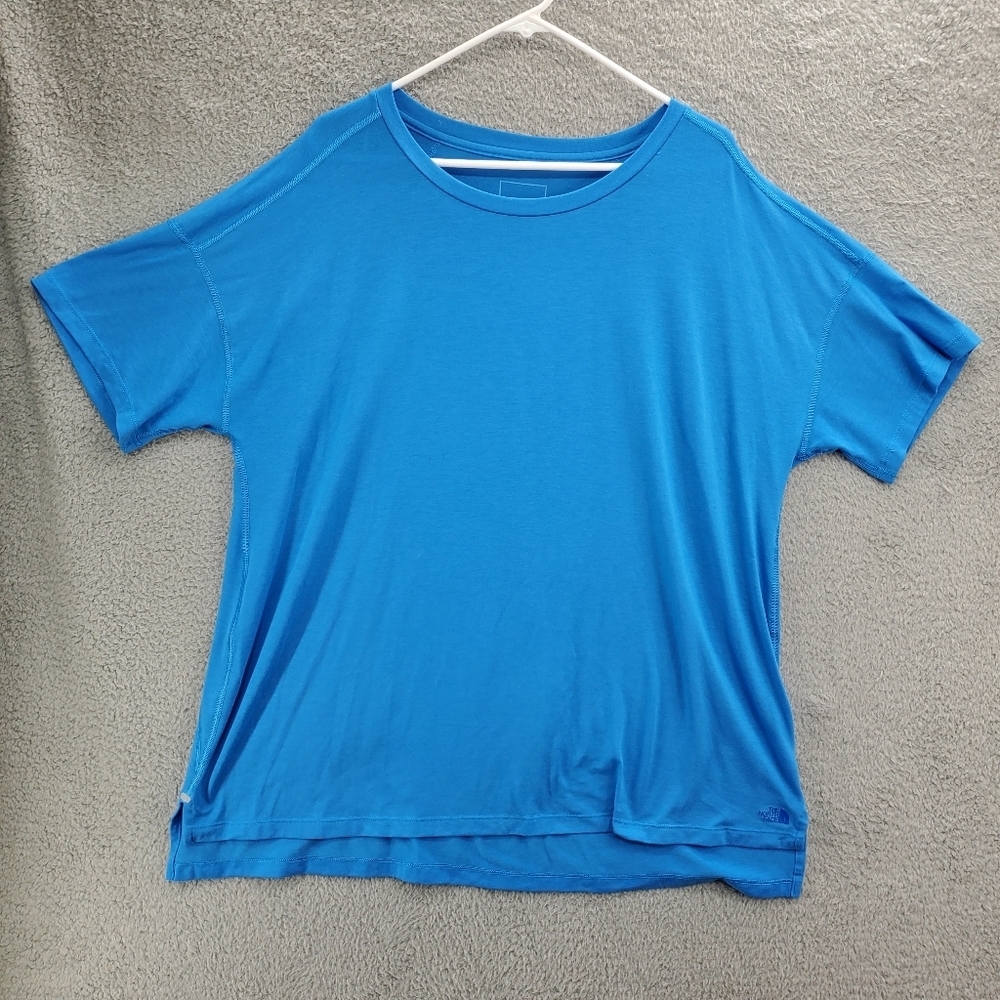 The North Face Womens T Shirt Plus Size 2X Performance Outdoor Athletic Blue